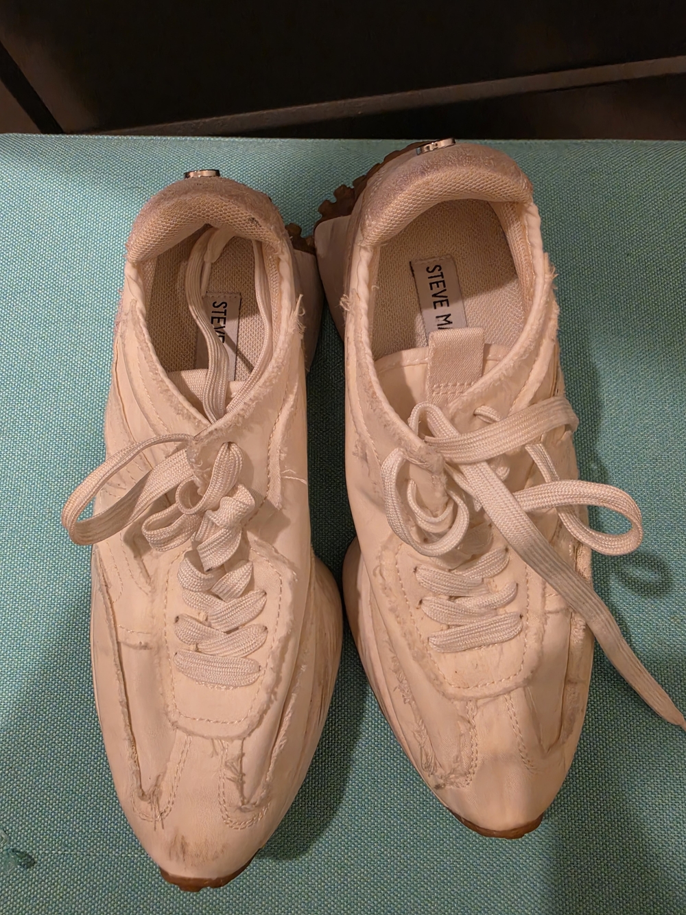 Steve Madden Women's Off-White Lace-Up Fashion Sneakers